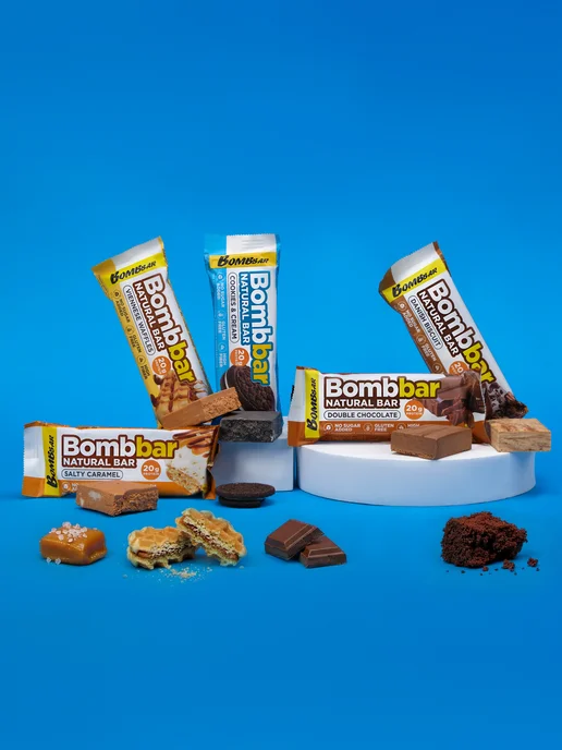 BombBar Протеиновые батончики без сахара Aссорти №1 мини, 5шт, 5 шт, фото 7