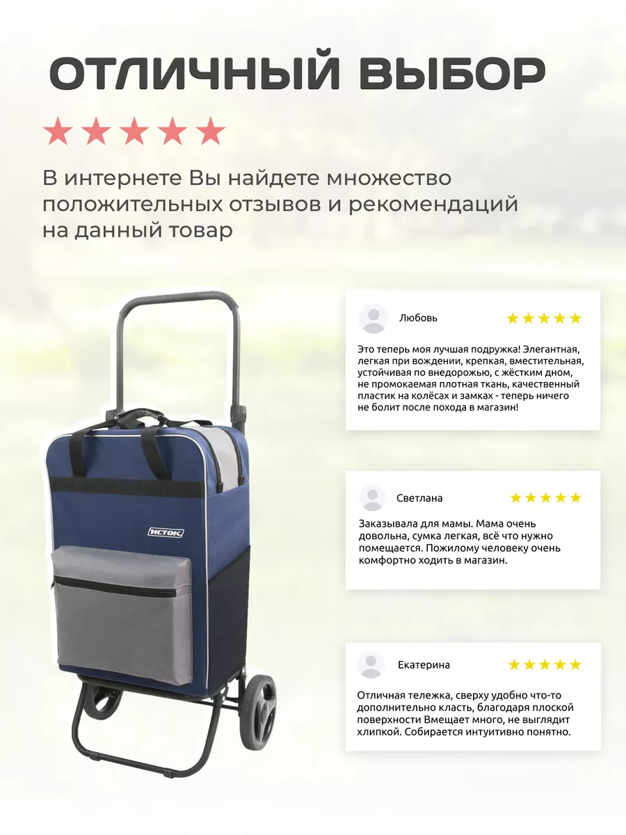 Сумка тележка на колесах складная 45 л InHome 76438427 купить за 3 418 ₽ в  интернет-магазине Wildberries