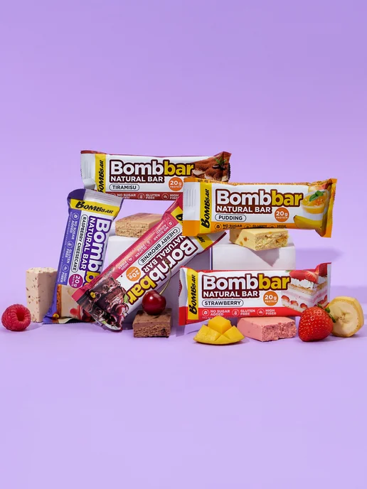 BombBar Протеиновые батончики без сахара Aссорти №2 мини, 5шт, 5 шт, фото 7