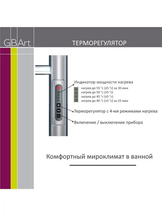 TERMINUS Полотенцесушитель электрический белый, белый, фото 5