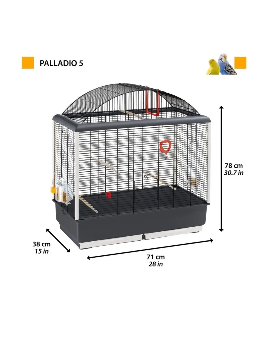 КЛЕТКА ДЛЯ ПТИЦ PALLADIO 5 ЧЕРНАЯ Ferplast 76458126 купить за 21 589 ₽ в  интернет-магазине Wildberries