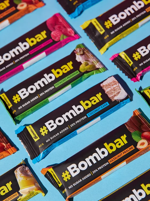BombBar Протеиновые батончики без сахара Aссорти мини, 5шт x 40г, 5 шт, 40 г, фото 5