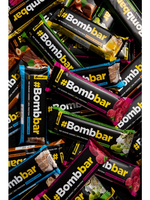 BombBar Протеиновые батончики без сахара Aссорти мини, 5шт x 40г, 5 шт, 40 г, фото 7