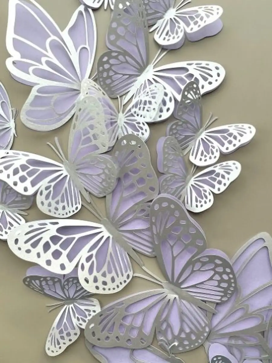 Бабочки из бумаги для декора - 61 фото