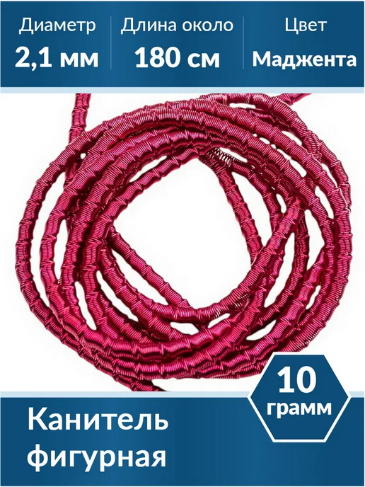 Kaboshon Канитель Трунцал 2,1 мм, розовый
