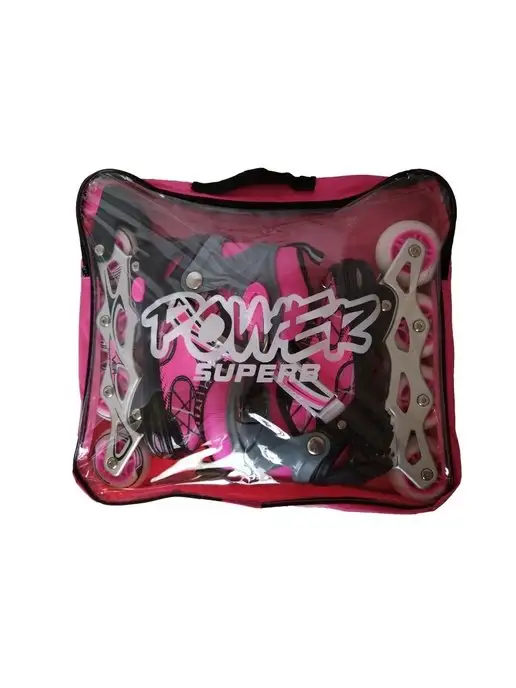 Power SuperB Ролики детские раздвижные, с комплектом защиты, черный, фото 5