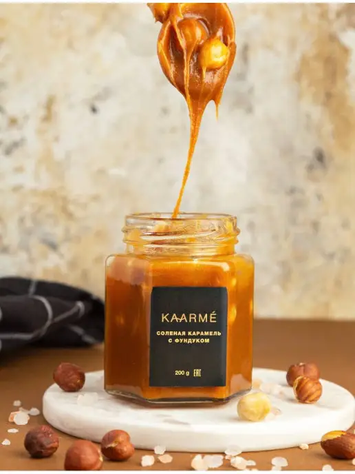 Kaarme Соленая карамель с фундуком мягкая сливочная десерт, вариант, фото 7
