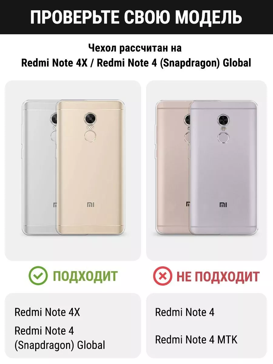 Чехол на Redmi Note 4X / Редми Нот 4х с рисунком Xiaomi 76603066 купить за  387 ₽ в интернет-магазине Wildberries