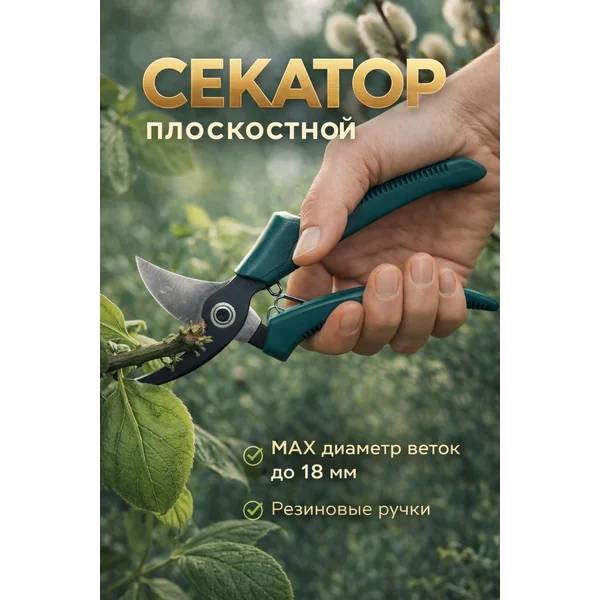 Секатор плоскостной, 8″ (20 см)