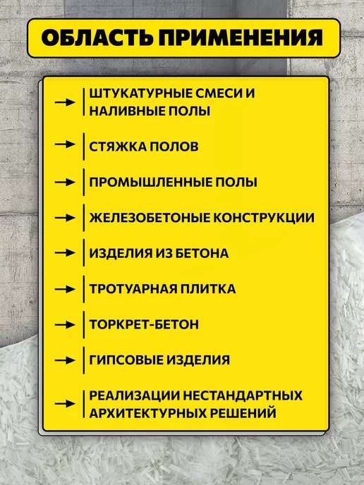 ТМ Студия Вкуса Фибра для бетона стеклофибра фиброволокно 6 мм 1 кг, 3 кг, фото 2