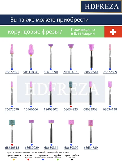 HDFREZA Фреза корундовая безопасная шлифовщик для маникюра, вариант, фото 5