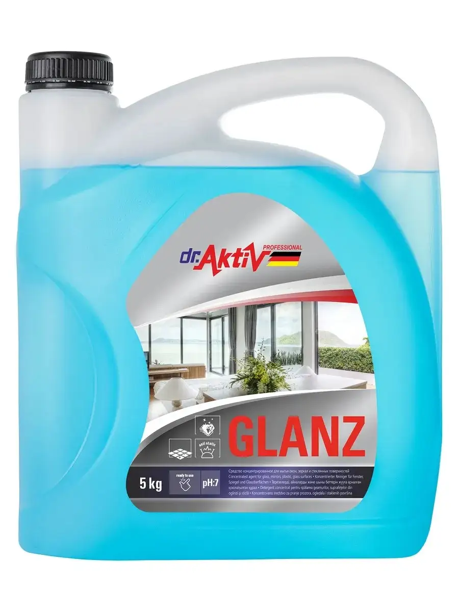 Glanz средство для мытья окон и зеркал 5 кг Dr.Aktiv Professional 76707337  купить за 473 ₽ в интернет-магазине Wildberries