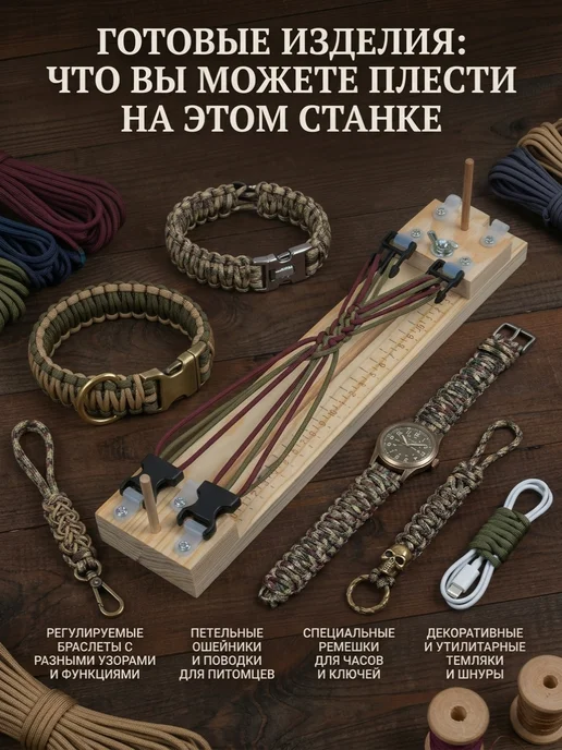 Hobbylive Набор станок для плетения из паракорда, вариант, фото 6