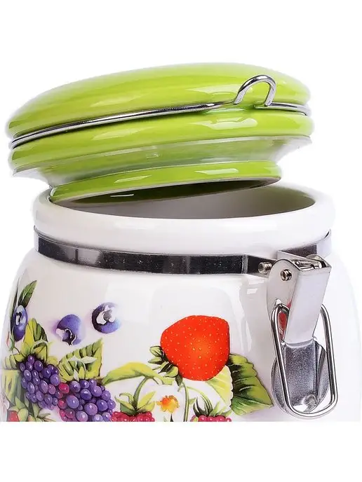 Банка для сыпучих продуктов керамика с крышкой 750 мл - фото 6