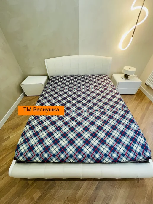 Веснушка. Простынь на резинке 160х200 натяжная цветной полисатин, 160x200