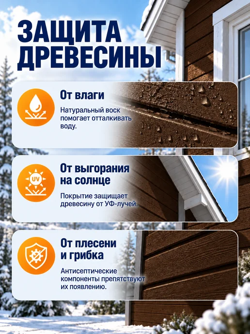 Акватекс Кроющий антисептик для дерева Сканди 2,5 л, 9 л, фото 5