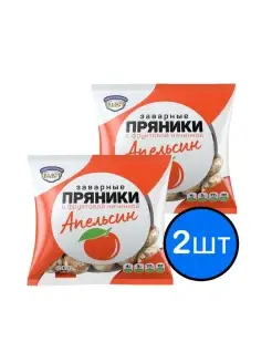 Пряники с апельсиновой начинкой заварные ПОЛЕТ, 300г х 2шт Полёт 76793736 купить за 280 ₽ в интернет-магазине Wildberries