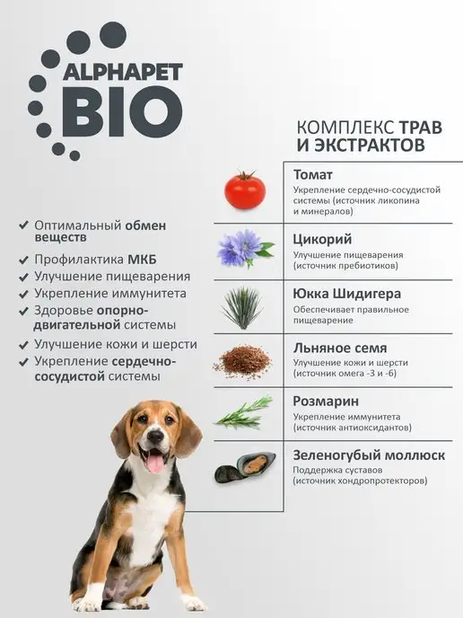 Сухой корм AlphaPet WOW для собак, мелкие, индейка, 0,5 кг, фото 6