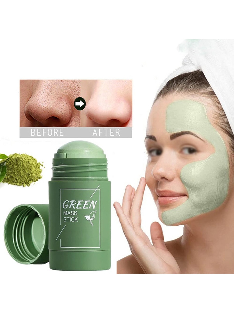 Green mask для лица. Маска стик для лица красота внутри. Глиняная маска стик чем отличаются.