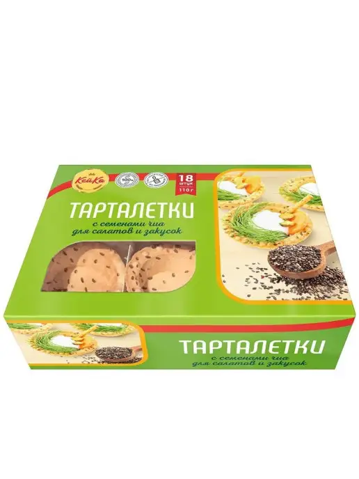 Кей Ко Тарталетки с семенами чиа 18 шт, 18 шт