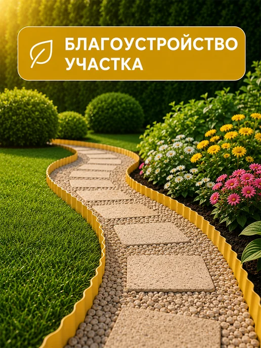 Greengo Лента бордюрная, желтый, фото 6