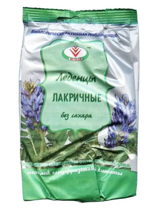 Вулкан Леденцы лакричные от кашля без сахара 50г, 50 г, фото 4