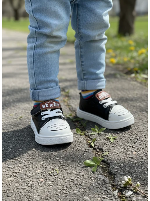 Kids Top Top Пинетки с подошвой на весну, черный