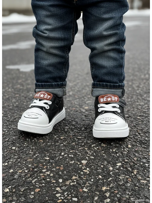 Kids Top Top Пинетки с подошвой на весну, черный, фото 8