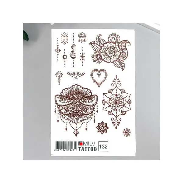 Татуировка «Как мехенди» 10х15 см