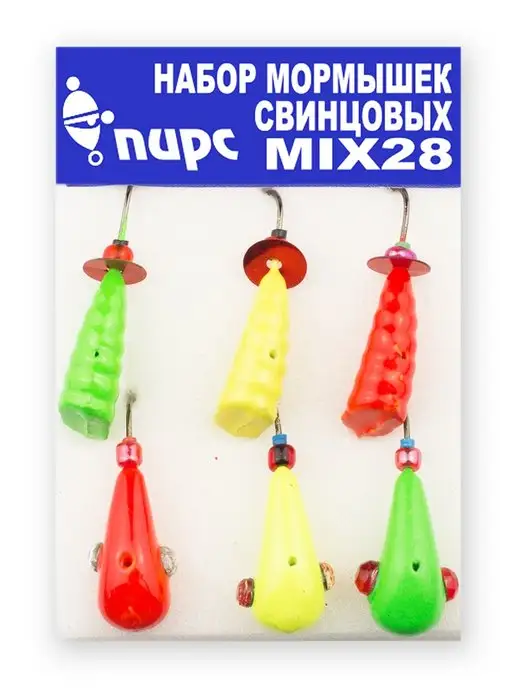 Пирс Набор мормышек рыболовных Mix28, красный, фото 7