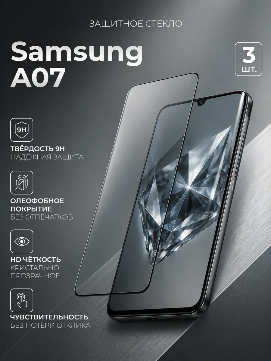Защитное стекло на Samsung Galaxy A07