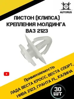 Клипса крепления молдинга AutoRus63 77013226 купить за 144 ₽ в интернет-магазине Wildberries