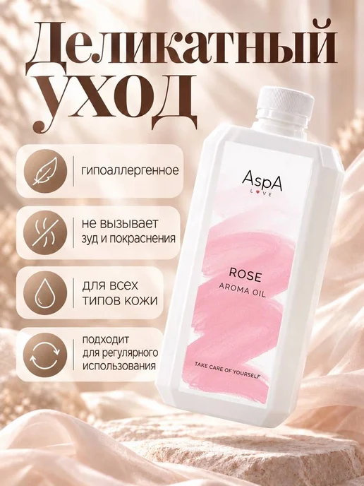 AspA Love Масло для тела массажное антицеллюлитное, аромат Роза 1л, 1 л, фото 6