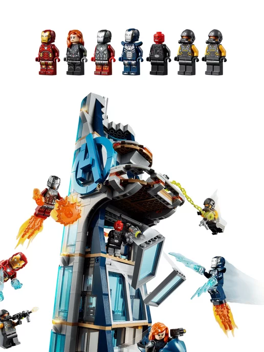 LEGO Конструктор Супер Герои Битва за башню Мстителей, синий, фото 5