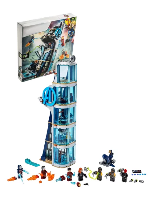 LEGO Конструктор Супер Герои Битва за башню Мстителей, синий, фото 6