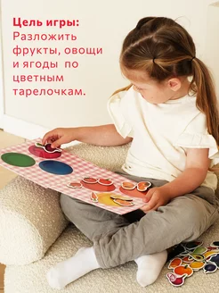 Развивающая игрушка на магнитах Изучаем цвета Бигр. Цвет синий, красный, желтый, розовый, зеленый. Вид 2.