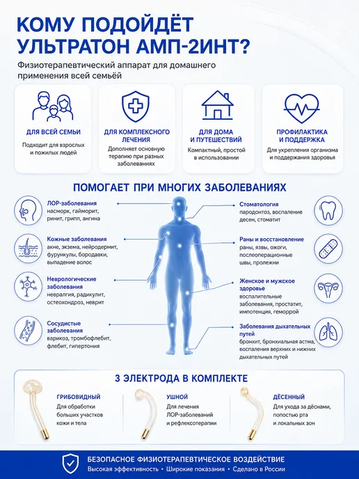 ротор Дарсонваль Ультратон АМП-2ИНТ физиотерапевтический аппарат, вариант, фото 2