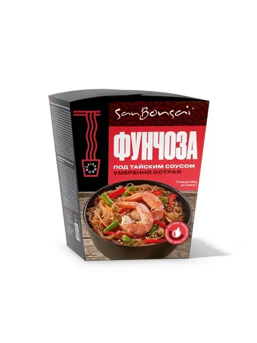 SanBonsai Вермишель фунчоза под тайским соусом умеренно острая,120 гр, 120 г, фото 5