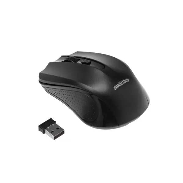 Мышь Smartbuy ONE 352, беспроводная, оптическая, 1600 dpi, 2xAAA (не в компл), зелёно-чёрная