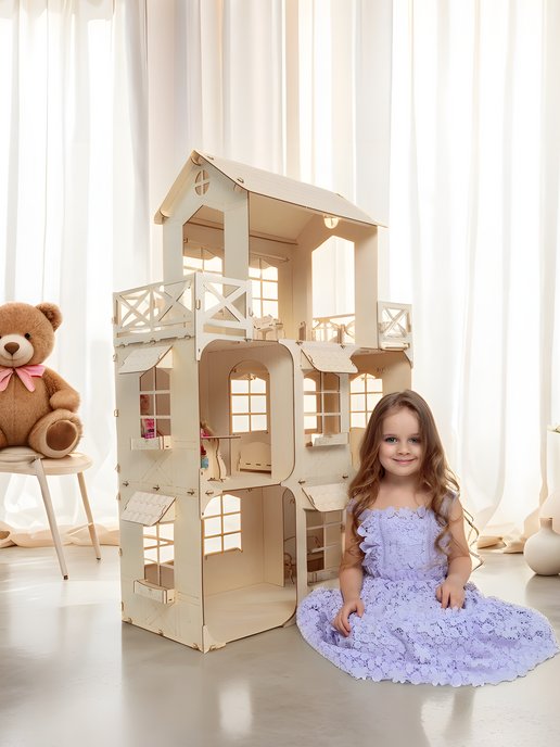 Детские игрушечные дома для кукол и кукольные замки купить в интернет-магазине