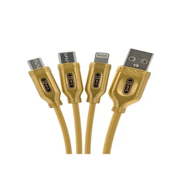 Кабель USB-microUSB/Lightning/Type-C, 3.1А, 1.2м