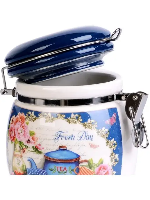 Банка для сыпучих продуктов керамика с крышкой 700 мл - фото 9