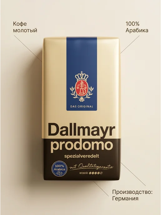 Dallmayr Кофе молотый арабика Prodomo 500 г, 500 г