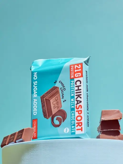 Chikalab Шоколад без сахара молочный протеиновый, 4 х 100г, 100 г, фото 4