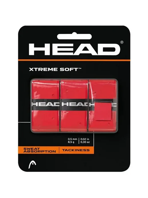 HEAD Обмотка для ручки ракетки Overgrip XtremeSoft x3, Red, красный, фото 2