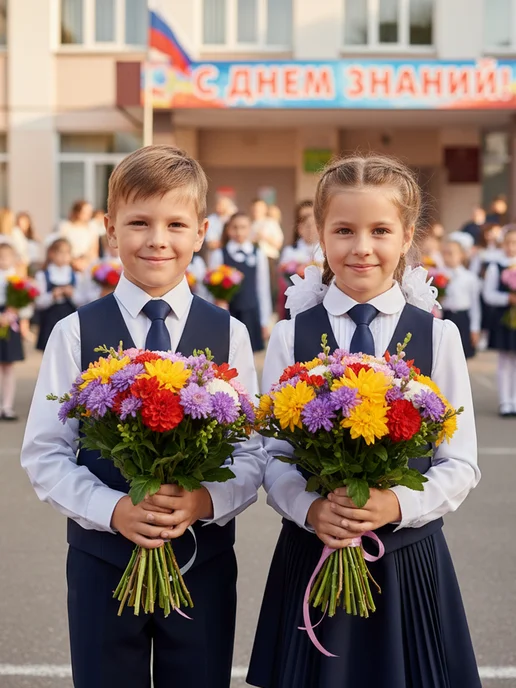 Галстуки-бабочки Москва Галстук детский для мальчика и девочки в школу школьный, синий, фото 6
