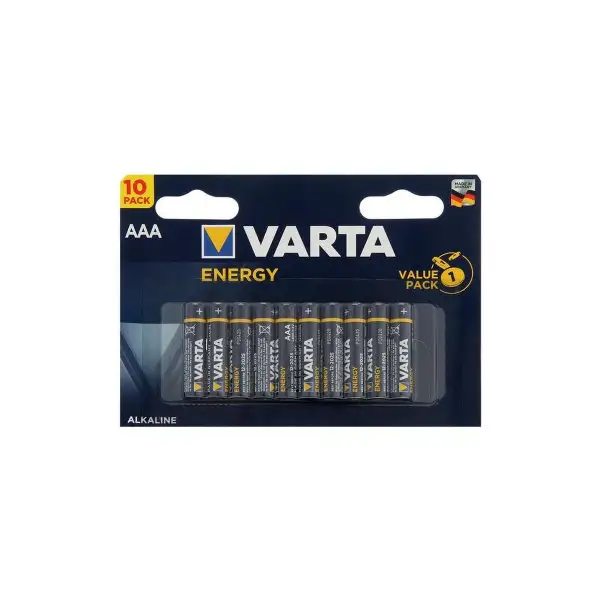 Батарейка алкалиновая Varta Energy, AAA, LR03-10BL, 1.5В