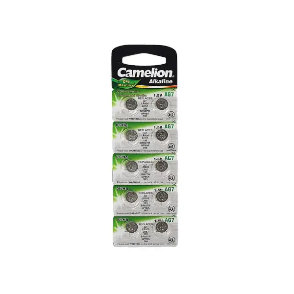 Батарейка алкалиновая Camelion Mercury Free, AG7