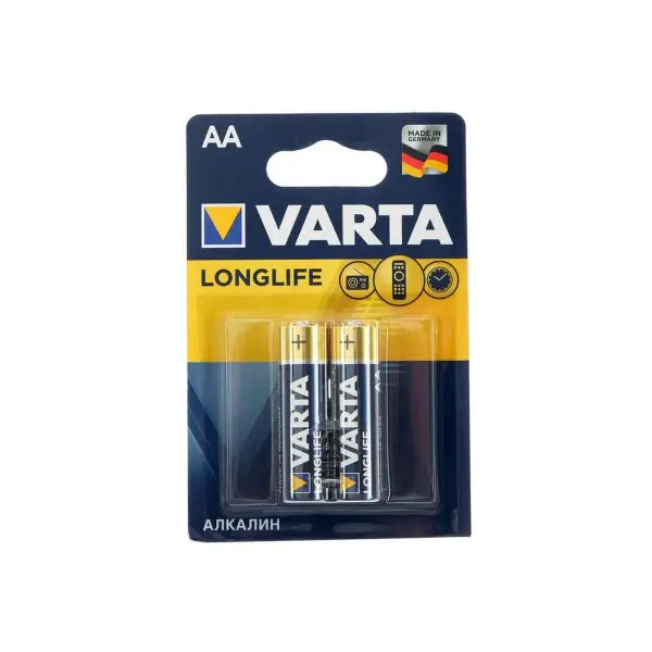 Батарейка алкалиновая AA, 1.5В, 2 шт