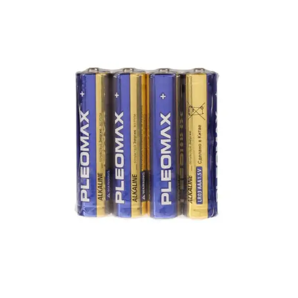 Батарейка алкалиновая AAA, LR03-4S, 1.5В, 4 шт